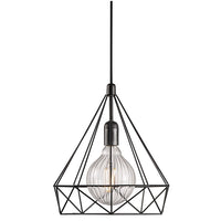 Aire Pendant Black Metal E27