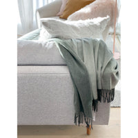 LM Home Cashmere Mix Throw - Eucalyptus/Gum