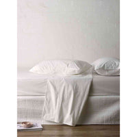 LM Home Studio Queen 100% Cotton Sateen Flat Sheet