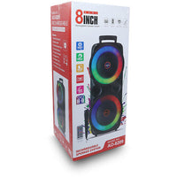 Dual 8" Portable Karaoke Bluetooth Party Speaker AO8209