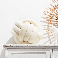 Cushion-Velvet Knot-Cream 30cm x 30cm