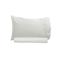 250TC 100% Cotton Sheet Set Single Off White