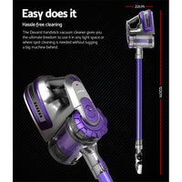 150 Cordless Handheld Stick Vacuum Cleaner 2 Speed Purple And Grey