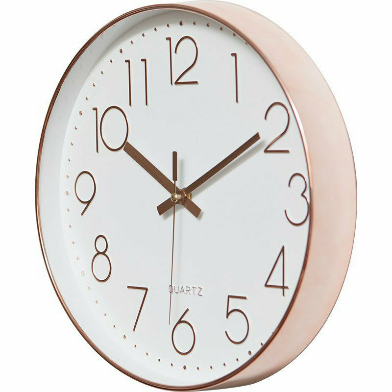 Rose Gold & White - Classic Quartz Clock