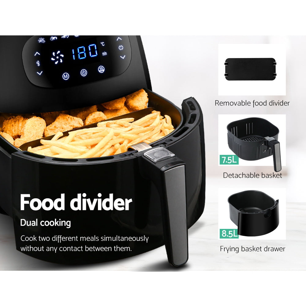 8.5 Litre Air Fryer LCD Digital Display - Black