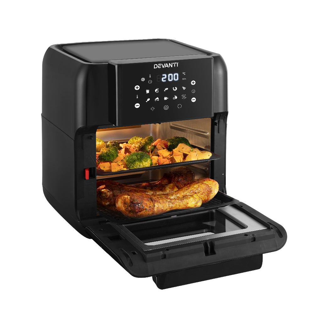 10 Litre Black Air Fryer/Oven