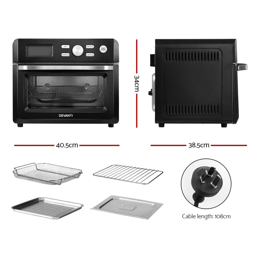 20L Air Fryer Convection Oven LCD Fryers Kitchen Cooker Accessories