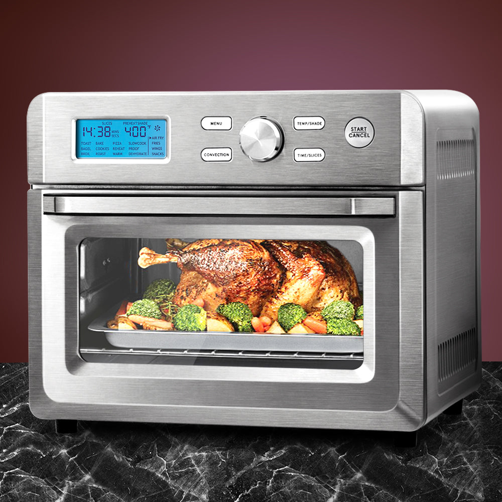 20L Air Fryer Convection Oven LCD Display - Silver