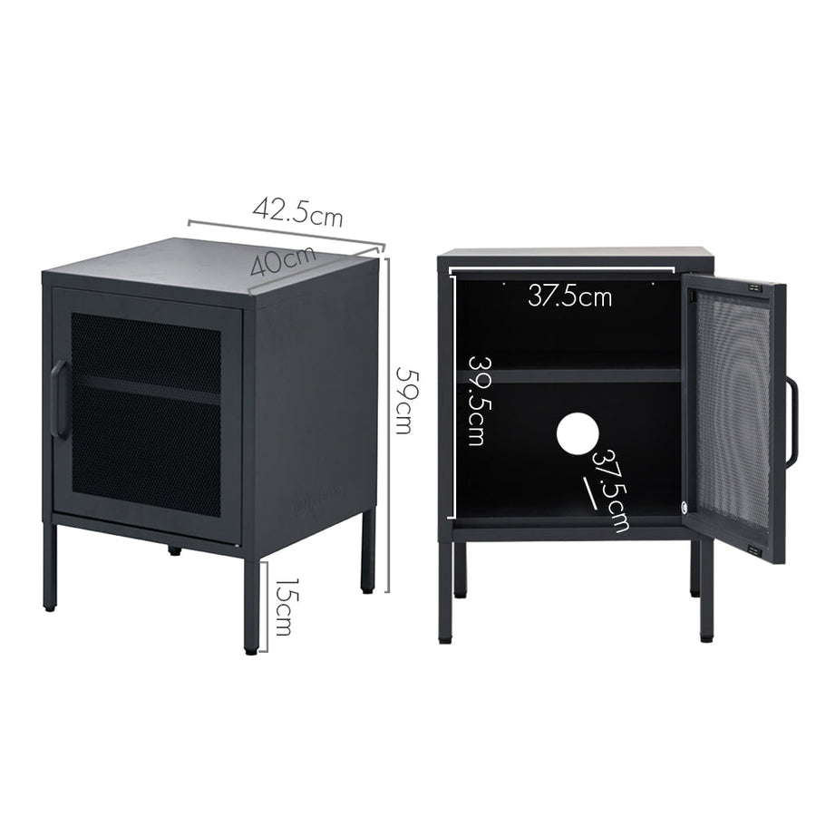 Black Mini Bedside Table