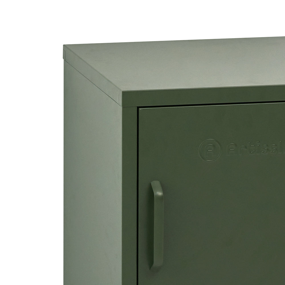 Metal Locker Storage Shelf Filing Cabinet Cupboard Bedside Table Green