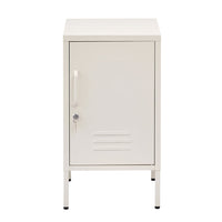 Metal Locker Storage Shelf Filing Cabinet Cupboard Bedside Table White