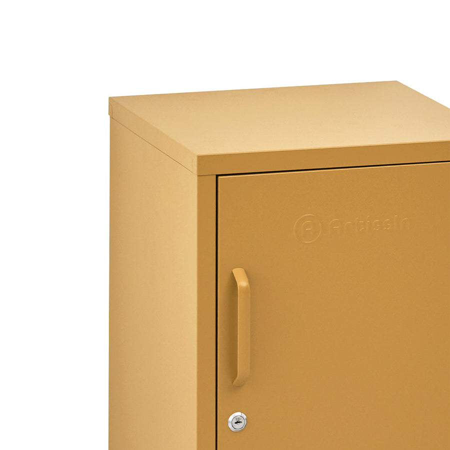 Metal Locker Storage Shelf Filing Cabinet Cupboard Bedside Table Yellow