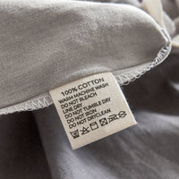 Washed Cotton Sheet Set Grey Double