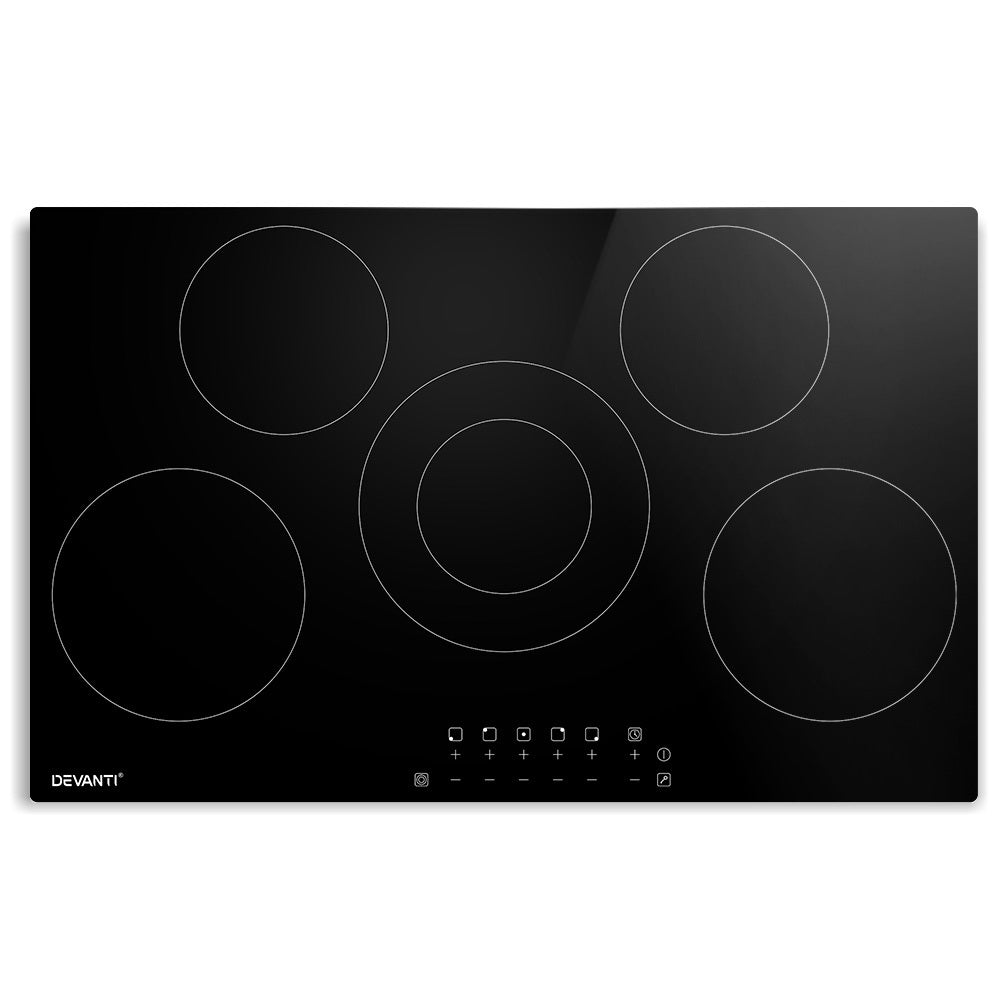 90cm Ceramic Cooktop Electric Cook Top 5 Burner Stove Hob Touch Control 6-Zones