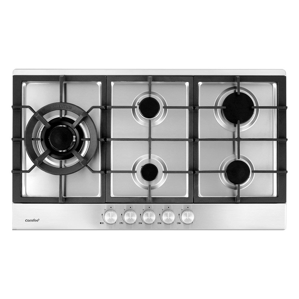 Gas Cooktop Stainless Steel 5 Burner Kitchen Gas Stove Cook Top NG LPG