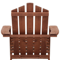 Outdoor Sun Lounge Beach Chairs Table Setting Wooden Adirondack Patio Brown Chair