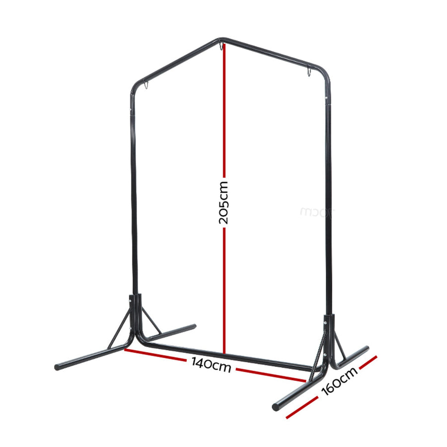 Double Hammock Chair Stand Steel Frame 2 Person Outdoor Heavy Duty 200KG