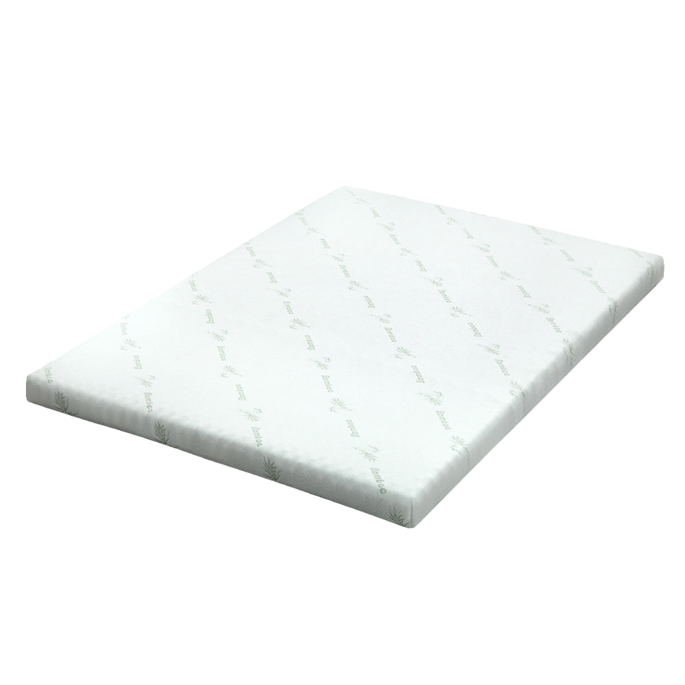 Cool Gel Memory Foam Mattress Topper w/Bamboo Cover 8cm - King