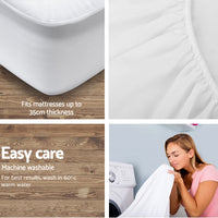 Double Size Waterproof Bamboo Mattress Protector