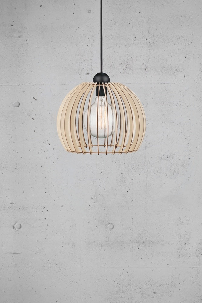 Chino 30 Pendant Brown Wood E27