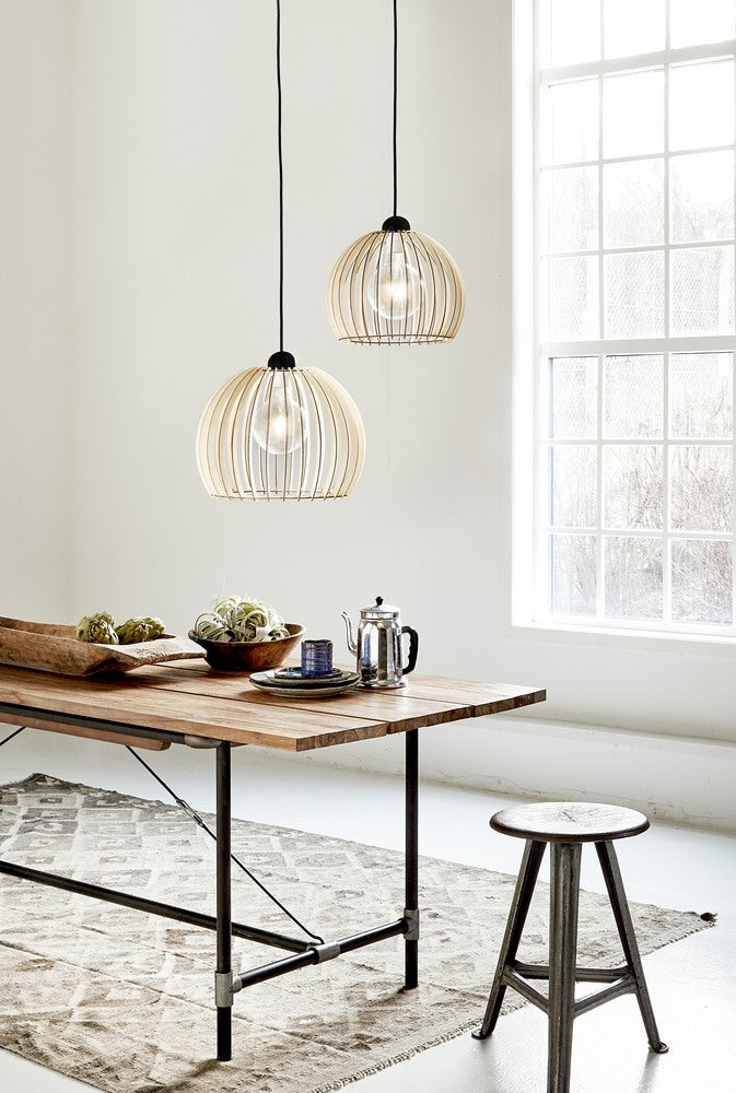 Chino 30 Pendant Brown Wood E27