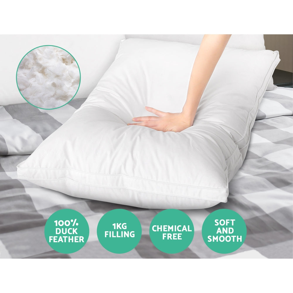 Duck Feather Down Twin Pack Pillow