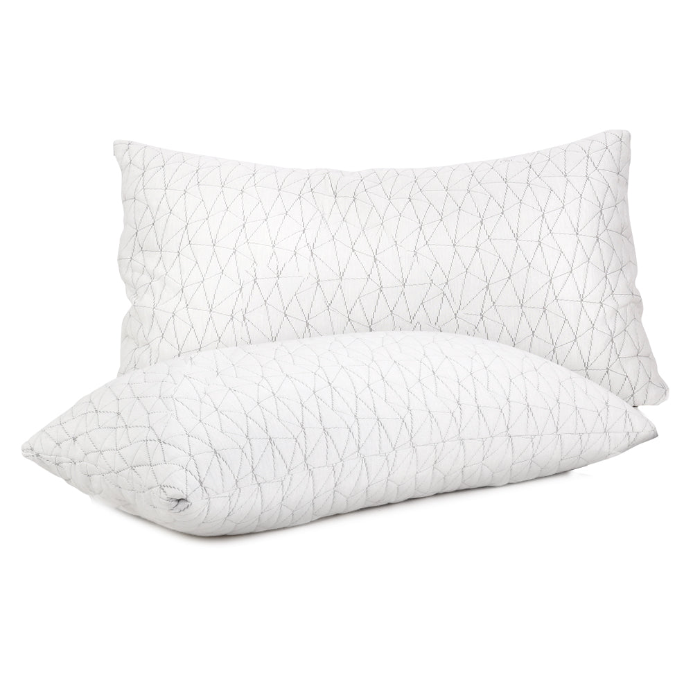 Set of 2 Rayon Single Memory Foam Pillow