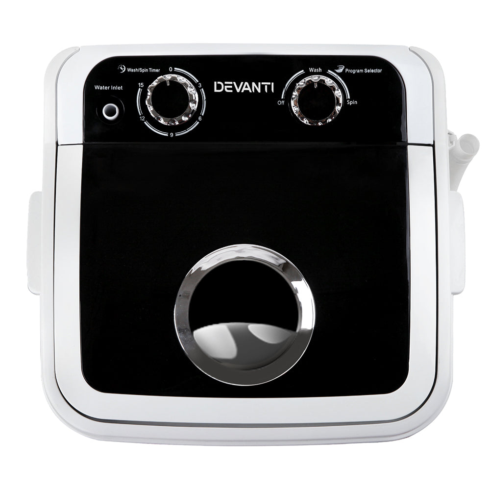 4.6KG Mini Portable Washing Machine - Black