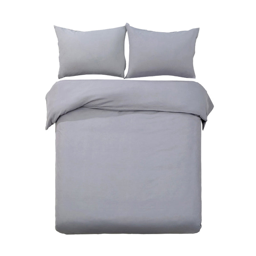 Quilt Cover Set Classic Grey - Super King