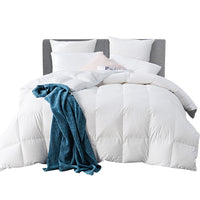 Goose Down Feather Quilt Cover Duvet 800GSM Winter Doona - White King