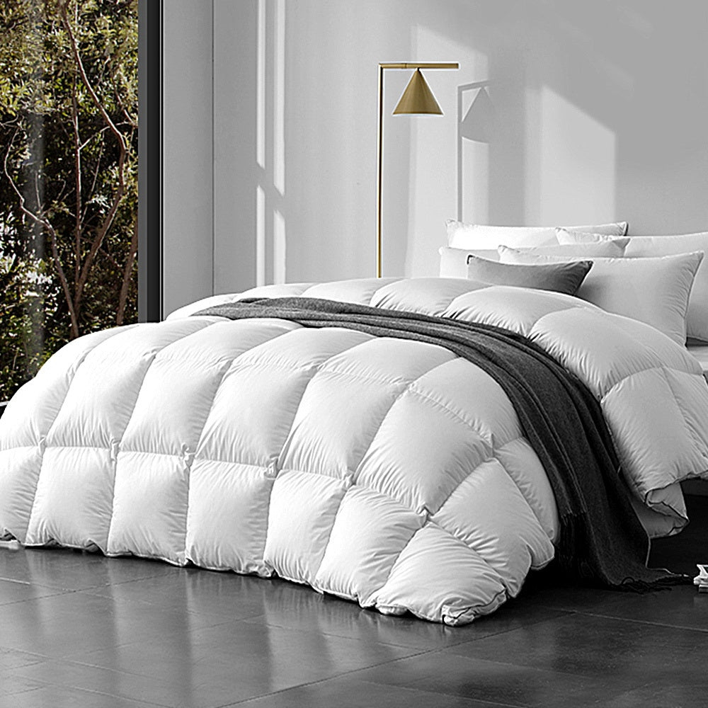 800GSM Goose Down Feather Quilt Cover Duvet Winter Doona - White Super King