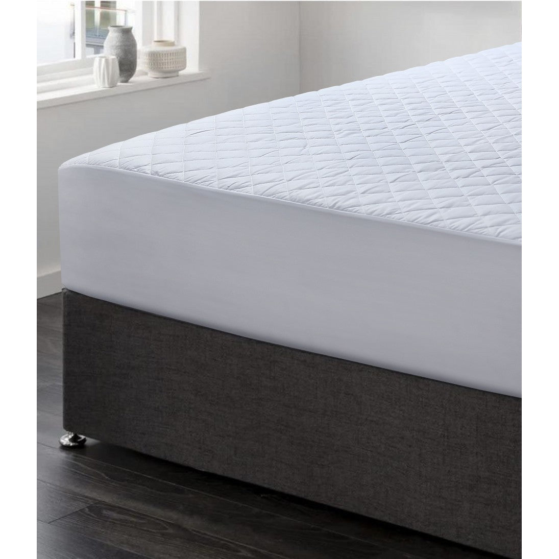 100% Cotton Quilted Fully Fitted 50cm Deep King Single Size Waterproof Mattress Protector