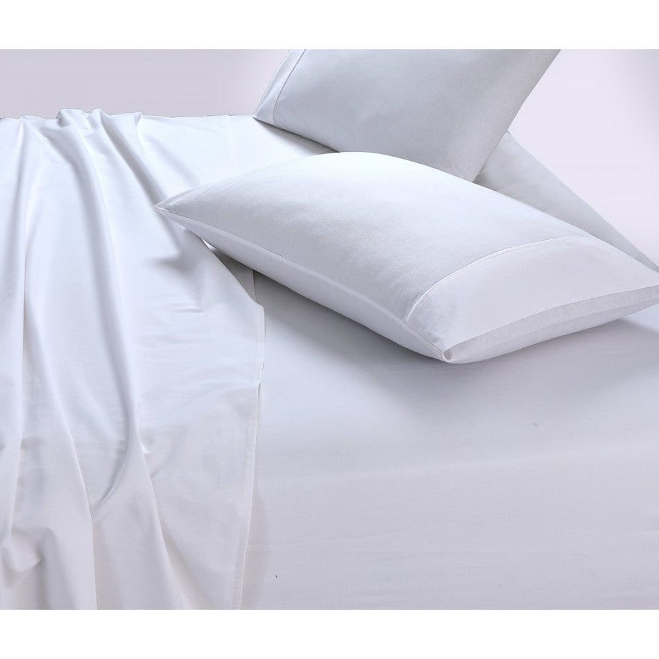 100% Egyptian Cotton Vintage Washed 500TC White 50 cm deep Mega King Bed Sheets Set