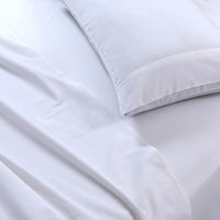 100% Egyptian Cotton Vintage Washed 500TC White Queen Bed Sheets Set