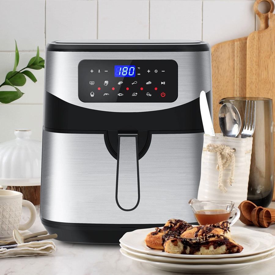 12 Litre Air Fryer Multifunctional LCD One Touch Display - Silver