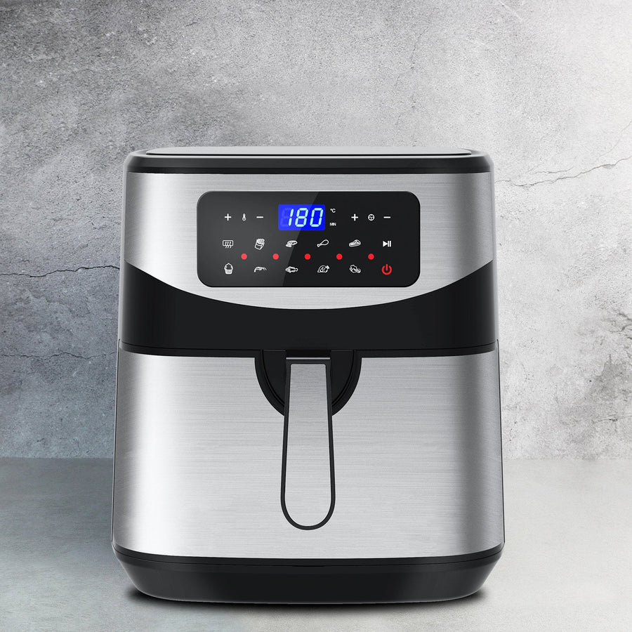 12 Litre Air Fryer Multifunctional LCD One Touch Display - Silver