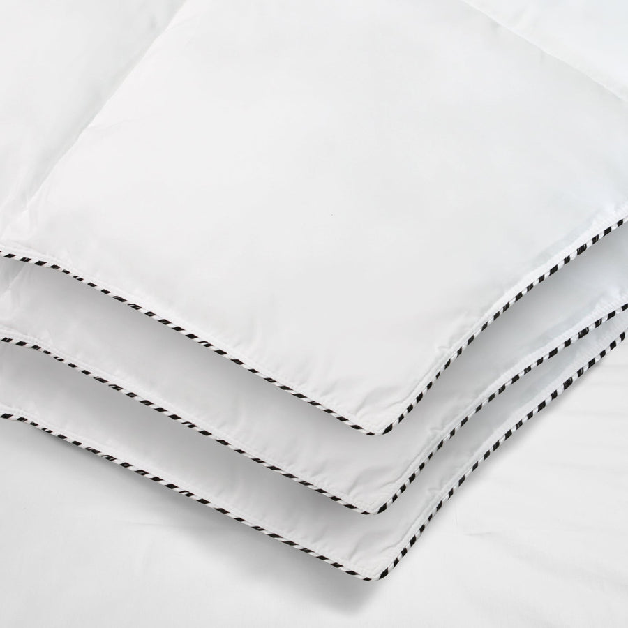 Bamboo Blend Quilt 250GSM Luxury  Duvet 100% Cotton Cover - Single - White