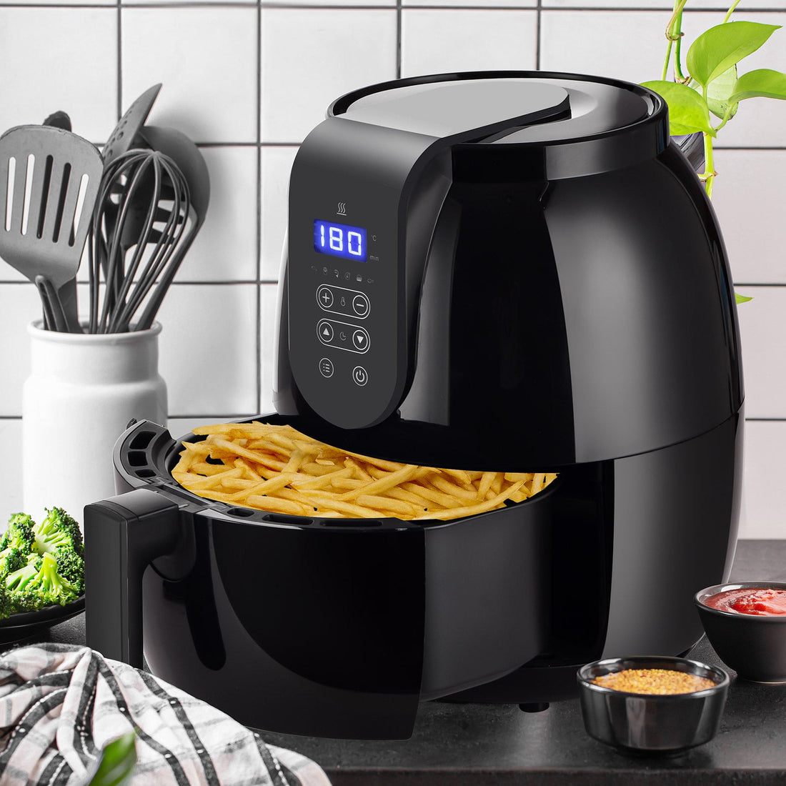 3.5 Litre Digital Display Black Air Fryer