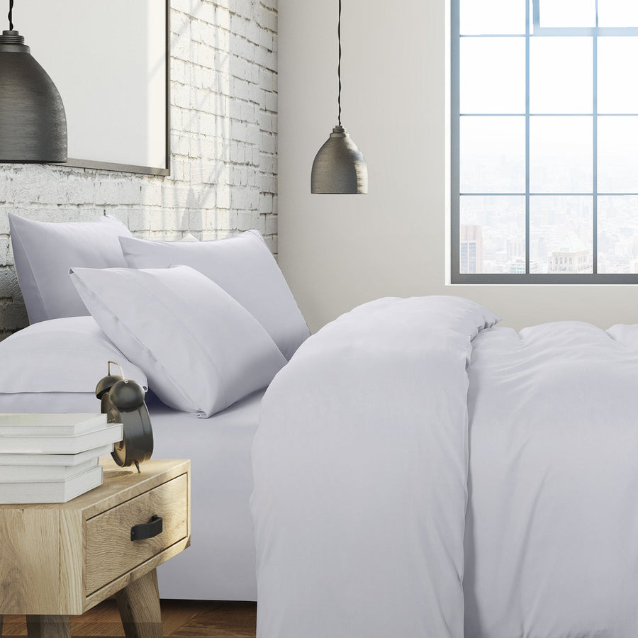 1500 Thread Count 6 Piece Cotton Rich Bedroom Collection Set - Queen - White