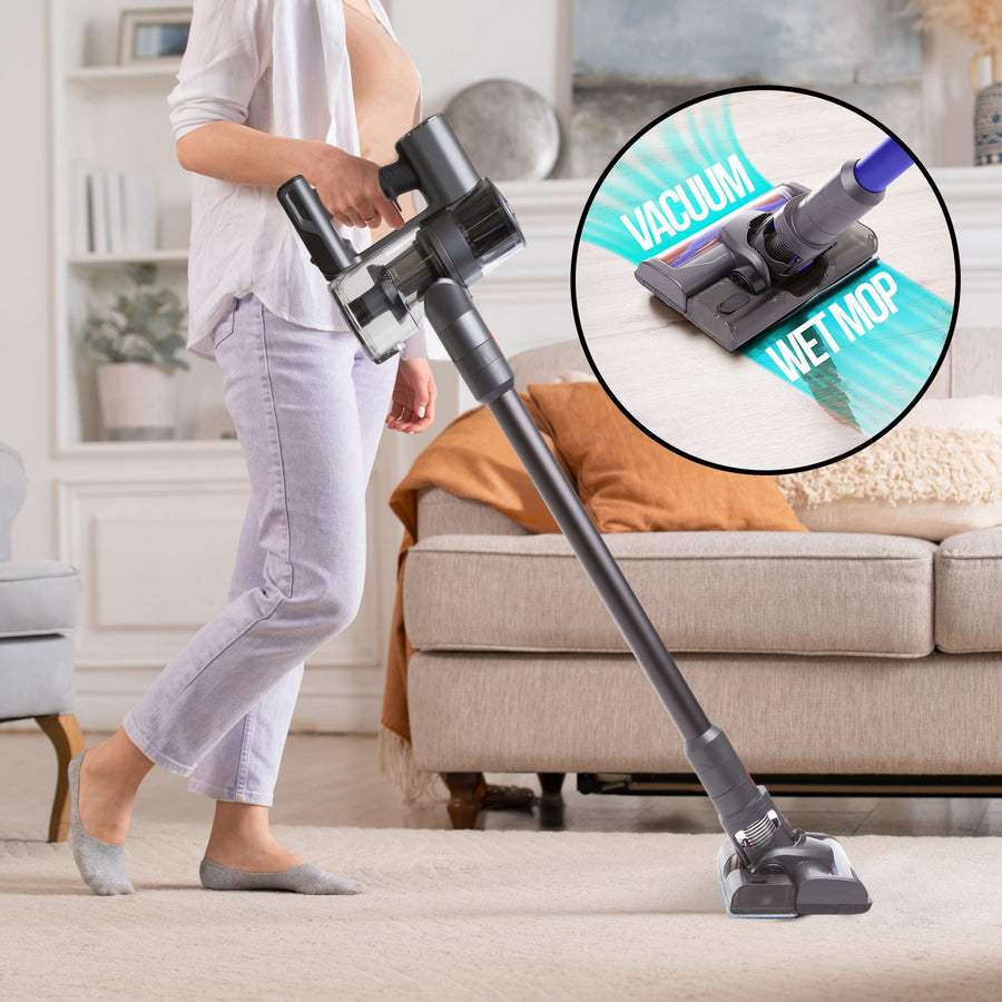 H20 PRO Wet Mop 2-IN-1 Cordless Stick Vacuum Cleaner Handheld Recharge - Grey