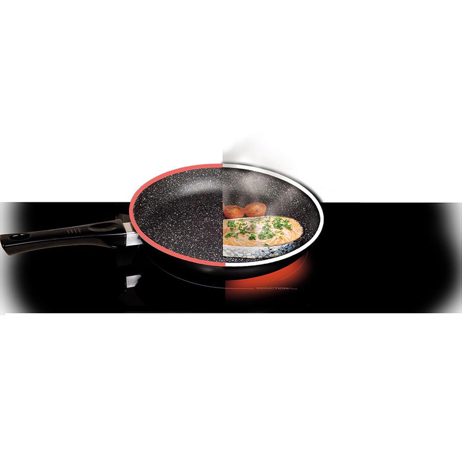 32cm Pan With Heat Sensor Kitchen Non Stick Cookware Black