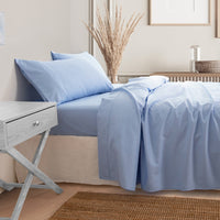 Royal Comfort 3000 Thread Count Bamboo Cooling Sheet Set - Queen - Light Blue