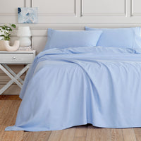 Royal Comfort 3000 Thread Count Bamboo Cooling Sheet Set - King - Light Blue