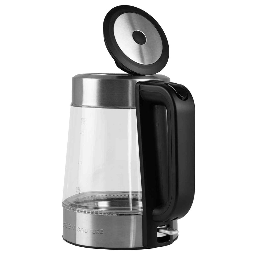 Cool Touch Stainless Steel LED Glass Kettle Dual Wall 1.7L