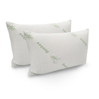 Memory Foam Pillow Bamboo Covered Ultra Soft Hypoallergenic White