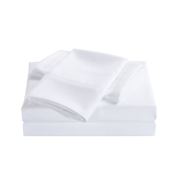 2000 Thread Count Bamboo Cooling Sheet Set Ultra Soft Bedding - King - White