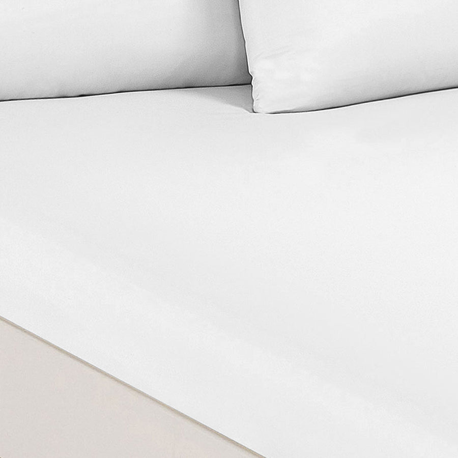 1500 Thread Count Cotton Rich Sheet Set 3 Piece Ultra Soft Bedding - Double - White