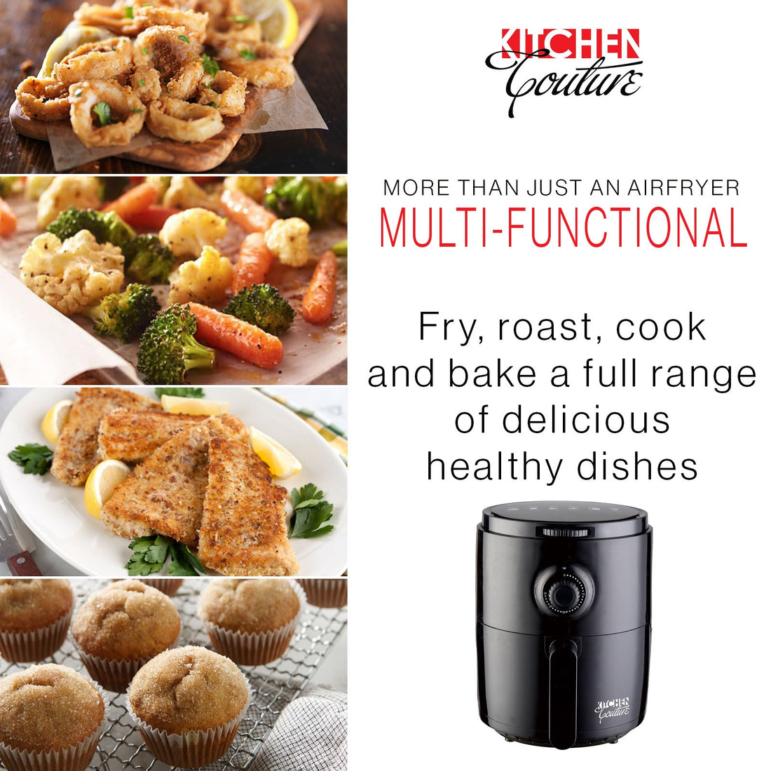 3.4 Litre Air Fryer - Black