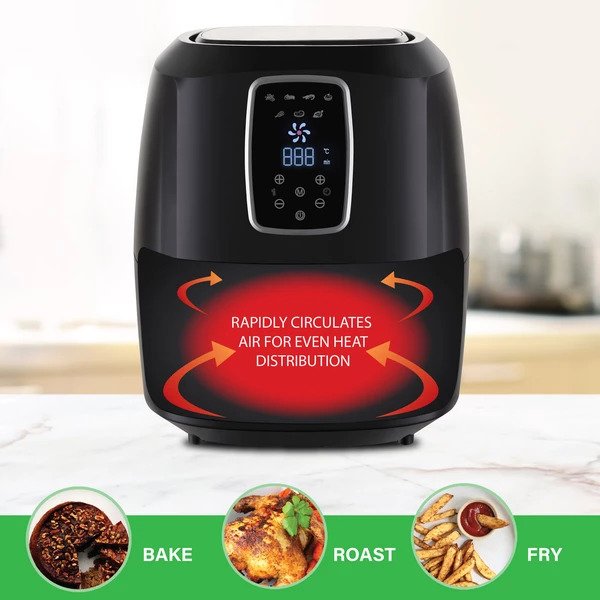 7 Litre Digital Air Fryer Black LED Display