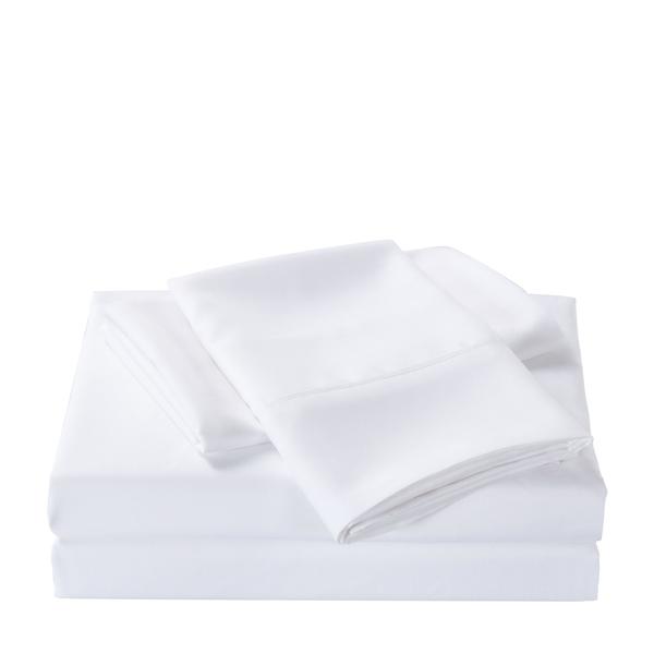 350GSM Bamboo Quilt, 2000TC Sheet Set And 2 Pack Duck Pillows - White Single